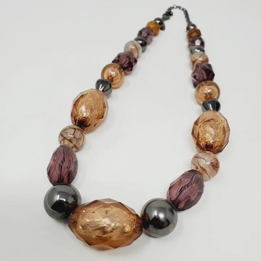 New York & Company Beaded Fashion Multicolored Jewelry Necklace SALE - Picture 3 of 5